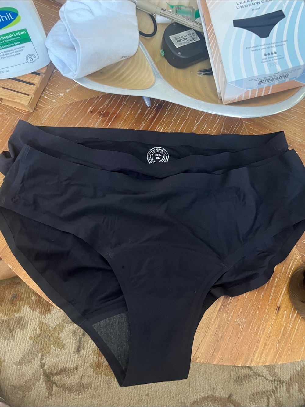 Seamless Black teen Bikini Briefs KT Kt. Knix  teen size XL.  2 pairs